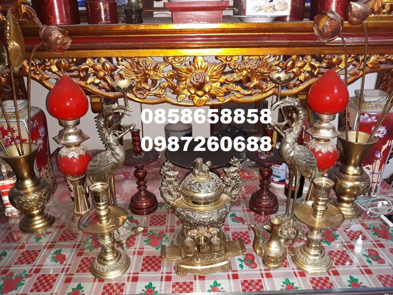 Mẫu nhà thờ họ đẹp miền bắc son son thếp vàng